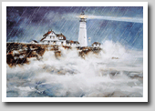 “Night Rain at Portland Headlight”