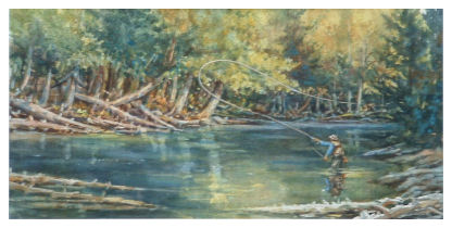 "Casting to Dark Water Trout"